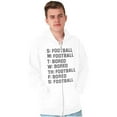 thumbnail image 4 of Bored Football Sport Schedule Men's Big & Tall Graphic Zip Up Hoodie Brisco Brands 4X, 4 of 5