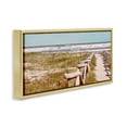 thumbnail image 4 of Stupell Industries Eastern Beach Walkway Landscape Photography Gold Floater Framed Canvas Art Print Wall Art, 25 x 11, 4 of 10