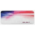 thumbnail image 1 of 4th of July Kitchen Mat, American Flag with Dreamy Design Stars and Stripes Grunge, Plush Decorative Kitchen Mat with Non Slip Backing, 47" X 19", Scarlet Navy Blue White, by Ambesonne, 1 of 1