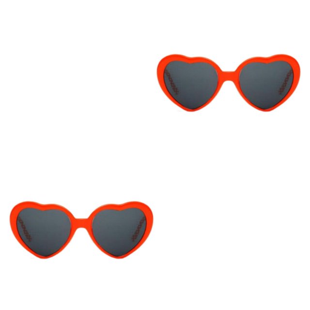 Guardoinrt Lunettes de Soleil en Forme de Cœur avec Effet Illuminant la Nuit Rouge 14x6x13cm 2Set