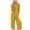 Yellow, variant on Diufon Jumpsuits for Women Solid Color Wide Leg Palazzo Long Sleeve Button Down Rompers with Pockets