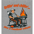 thumbnail image 2 of Grillin' and Chillin' Like A Football Villain Youth Heather Gray Long Sleeve Hoodie-Medium, 2 of 3
