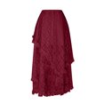 thumbnail image 5 of Hvot&aat Women's Layered Lace Long Skirt Asymmetrical Floral Sheer Flowy Swing Skirt Beach Curtain Retro Skirt, 5 of 6