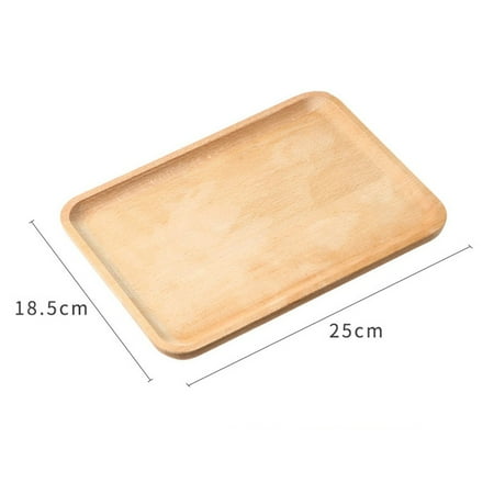 

Wooden Plate Bamboo Tray Cup Mat Wood Saucer Food Dish Dessert Candy Tray