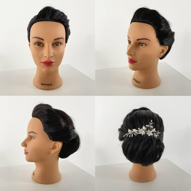  TwoWin Mannequin Head with Hair,70% Real Hair 26