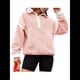 thumbnail image 4 of Sudadera de Mujer con Media Cremallera, Suave y Extragrande, con Bolsillos, Cálida y Afelpada. Rosa L, 4 of 10