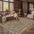 thumbnail image 4 of BERTHMEER 6x9 Washable Area Rugs for Living Room Vintage Brown Bedroom Dining Room Carpets Non-Slip Soft Low Pile Traditional Distressed Oriental Indoor Throw Rug for Office Cloakroom, 4 of 8