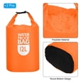 thumbnail image 3 of Uxcell 12L Waterproof Dry Bag, Dry Roll Top Lightweight Dry Storage Bag for Kayaking Camping, Orange 2 Pack, 3 of 6