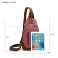 thumbnail image 3 of KL928 Canvas Crossbody Sling Bag Shoulder Backpack Casual Rucksack for Men Women Gift (Rust Red), 3 of 7