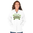 thumbnail image 3 of Sow Grow Garden Life Gardening Green Zip Hoodie Sweatshirt Women Brisco Brands M, 3 of 6