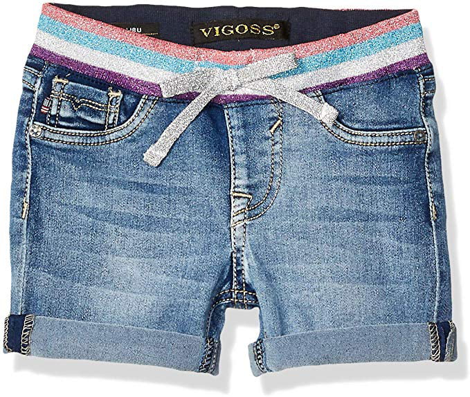 VIGOSS Girls Stretch Bermuda Shorts  Adjustable Waistband Pick Color & Size 