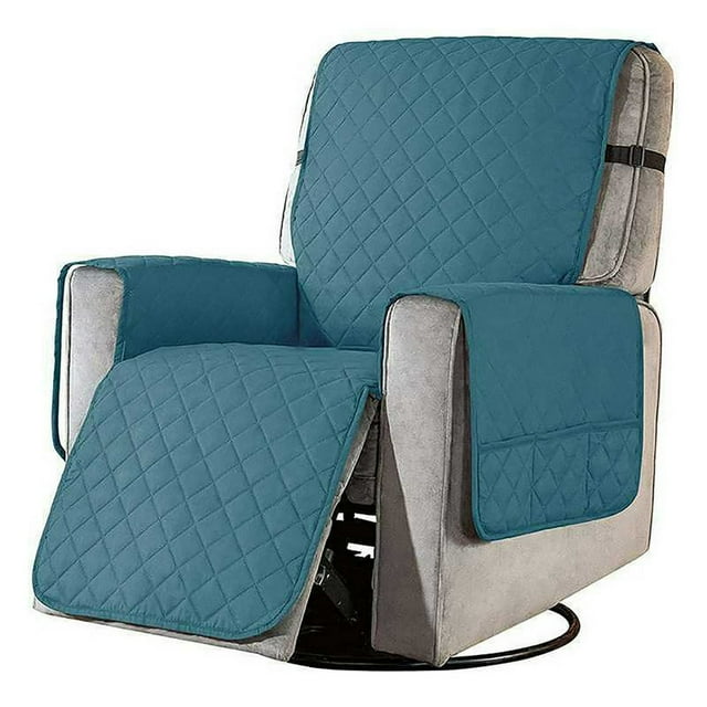 Housse Réversible 2024 pour Fauteuil Inclinable, Housse Imperméable avec Poches Latérales, Protège-Fauteuil Inclinable Lavable avec Sangles Élastiques pour Enfants, Enfants, Chien, Housse de Sofa