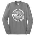 thumbnail image 2 of Wild Bobby, Pop-Pop Man Myth Legend Funny Dad Uncle Papa Granpa Dad Gift, Father's Day, Men Long Sleeve Shirt, Heather Grey, Small, 2 of 4