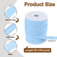 thumbnail image 2 of Uxcell 55 Yards Double Fold Bias Tape 0.47" Bias Binding Tape for Sewing Light Blue, 2 of 4