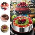 thumbnail image 5 of Moule à Gâteau et Feuilles d'Acétate pour la Cuisson, Anneau à Gâteau en Acier Inoxydable Réglable 20 à 40 cm, Moule à Mousse à Gâteau à Col de Gâteau, Ensemble de Décoration de Gâteau pour la Cuisson, 5 of 5