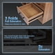 thumbnail image 5 of SHUHANG 1 par de guías para cajones de extensión completa 8 10 12 14 16 18 20 22 24 pulgadas Capacidad de carga de 100 lb Montaje lateral Rieles con rodamientos de bolas Gabinete Cómoda Deslizadores A, 5 of 5