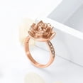 thumbnail image 4 of Rose Flower Cremation Jewelry Urn Ring for Ashes Funeral Keepsake Urn Ring Finger Rose Flower Cremation Urn Ring Memorial Ring with Fill Kit NO.6-NO.10, 4 of 7