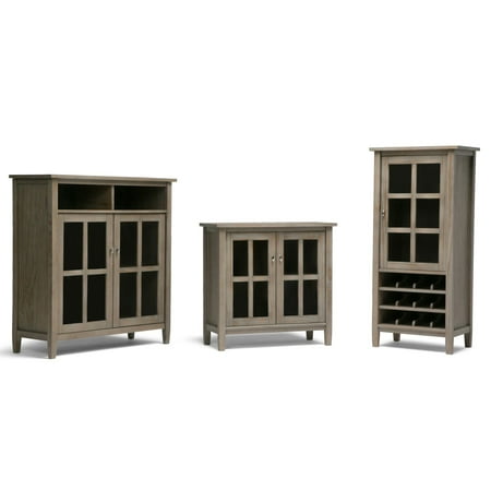Simpli Home - Warm Shaker High Storage Wine Rack - Tobacco Brown