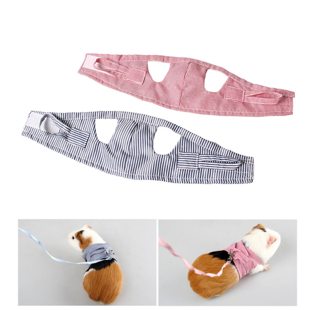 HAMPPLIES Hedgehog Chest Strap Harness in Blue Lightweight Cotton Small Pet Vest Comfortable Fit