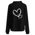 thumbnail image 5 of ZQUUVOU Winter Fleece Pullover for Women Valentines Print Long Sleeve Sweatshirt with Pocket Warm Plush Lined Pullover Black A, 5 of 5