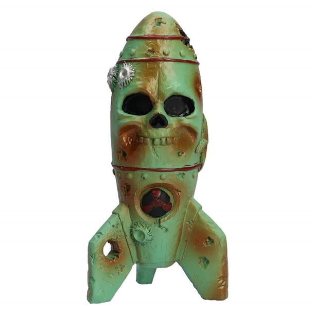 Adorno De Resina De Bomba De Calavera, Decoración De Esqueleto De Ojiva Nuclear De Simulación Pequeña Para Patio, Jardín, Hogar, Escritorio, Decoración De Halloween Yuarrent HA026637-04