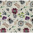thumbnail image 4 of oneOone Cotton Poplin Twill Burgundy Fabric Leaves & Floral Artistic Craft Projects Decor Fabric Printed By The Yard 56 Inch Wide, 4 of 4