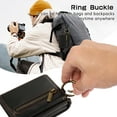thumbnail image 3 of Crossbody Wallet Case for Samsung Galaxy Z Flip 4 with Lanyard Strap Card Slot Holder RFID Blocking 360° Ring Kickstand,Magnetic Flip Folio Zipper Purse Case, PU Leather Cover Handbag,Black, 3 of 10