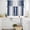 Navy Blue White, variant on Grey Ombre Kitchen Curtains Sets for Windows 36 Inch Length, Gray White Gradient Modern Abstract Art Rod Pocket Window Treatments Tier Curtains and Valances Set for Bedroom/Bathroom