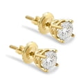 thumbnail image 2 of Pompeii 3/4Ct Lab Grown Screw Back Diamond Studs 14K Yellow Gold IGI Certfied (GH/SI1-2), 2 of 5