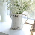 thumbnail image 6 of Vinatge Flower Vase for Table Decor,Rustic Metal Pitcher Milk Jug White Vase - Farmhouse Vase Home Decor, Perfect for Fresh/Dried Flowers, 6 of 8