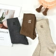 thumbnail image 4 of Women's Cute Crew Socks, Casual Athletic Bowknot Cherry Calf Novelty Socks, 4 of 13