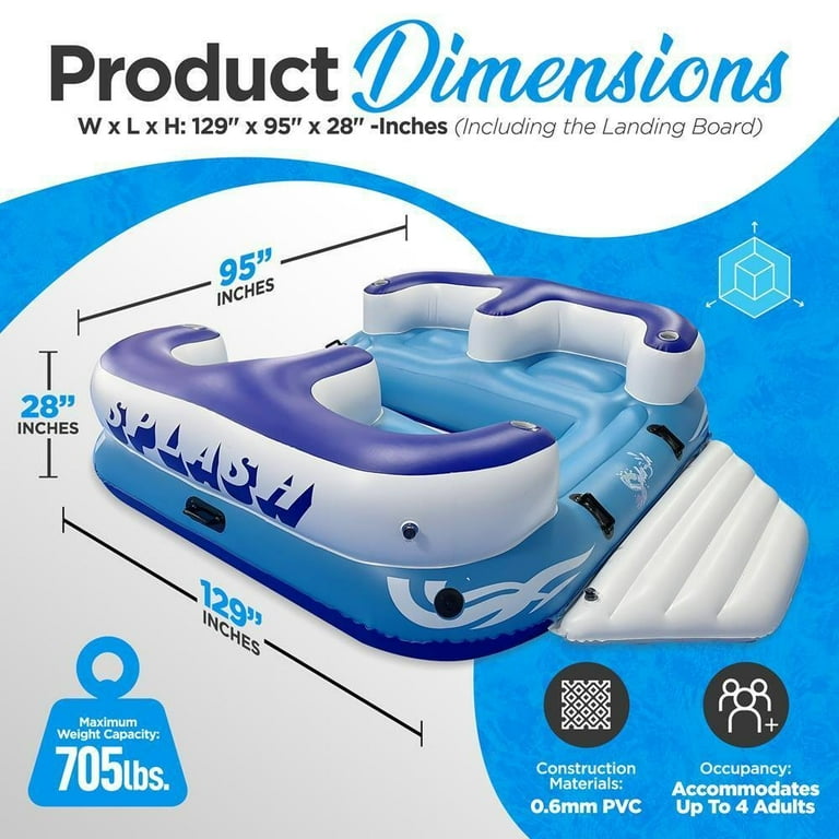 Inflatable island raft deals