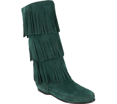 Layer Fringe Boot Pine Suede 