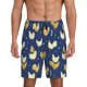 thumbnail image 1 of Balery Funny Chicken Pantalones cortos de pijama de punto de algodón para hombre con cinturilla y bolsillos-4X-Large, 1 of 6
