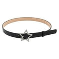 thumbnail image 6 of Abbraccia 2x PU Leather Belt Women Star Rhinestone Metal Buckle Waist Band Decorative Waist Strap Belts Eyelet Belt for Gothic Clothing Pants Party Jeans, 6 of 10