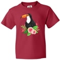thumbnail image 3 of Inktastic Toucan with Hawaiian Flowers Youth T-Shirt, 3 of 5