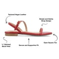 thumbnail image 4 of Journee Collection Womens Crishell Textured Material Sling Back Stacked Heel Sandals, 4 of 5
