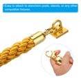 thumbnail image 4 of Uxcell Stanchion Rope 1.5m/5Ft Twisted Barrier Rope with Snap Hooks for Queue Crowd Control, Yellow Golden, 4 of 7