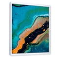 thumbnail image 3 of Abstract Marble Composition In Orange and Blue II 24 in x 32 in Framed Painting Canvas Art Print, by Designart, 3 of 5