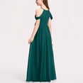 thumbnail image 4 of Fesfesfes Girl's Long Maxi Performance Dress Solid Color Breathable A-Line Dresses for Kids,Elegant Casual Holiday Dress,Princess Style Flared Dress(Khaki,6-7 Years), 4 of 5