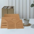 thumbnail image 4 of IFANLANDOR kraft file folder Kraft Paper Ticket Organizer for Office Use 3pcs, 4 of 6