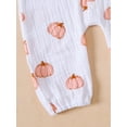thumbnail image 7 of Suealasg Halloween Baby Boys Girls Footie Jumpsuit Clothes Long Sleeve Lapel Neck Pumpkin Print Full Length Jumpsuit 6 12 18 24 Months Infant Fall Winter Clothes, 7 of 7