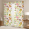 thumbnail image 2 of Feelyou Pig Horse Animal Curtains Pack of 2 (52x84 Each), Farm Sunflower Window Curtains, 2 of 6