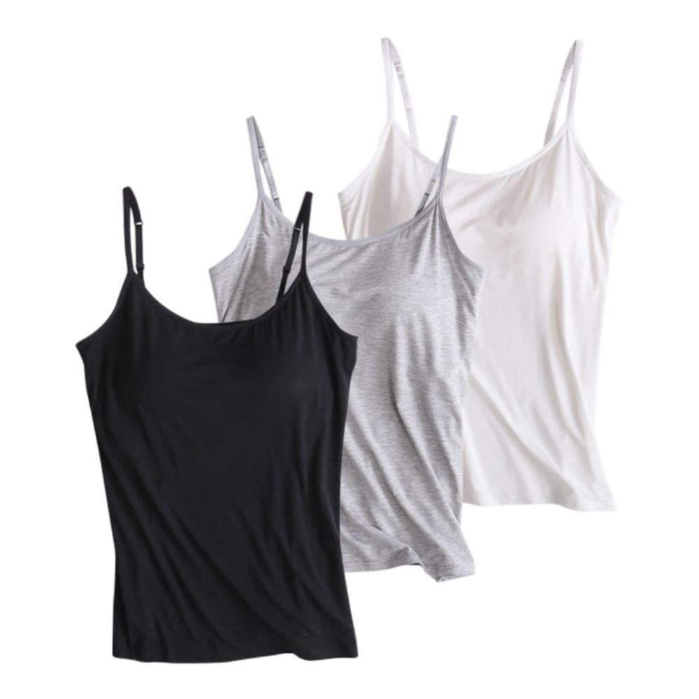 3-Pack Camisole for Women Cami Tanks Adjustable Spaghetti Strap Tank ...