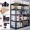 thumbnail image 4 of 72''H Heavy Duty 5-Tier Metal Storage Shelves, Adjustable Shelving Rack, Home Standing Shelf Units for Garage/Kitchen, 4 of 8
