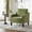 Olive Green Chenille, variant on Matladin Chenille Fabric Accent Chair with Scooped Arms, Mid Century Modern Upholstered Armchair, Single Sofa for Living Room, Apartment, Office
