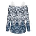 thumbnail image 5 of RKZDSR Women Tshirts Graphic Clearance,Plus Size Summer Womens Cold Shoulder Blouse Short Sleeve Cute Plain Tees Sexy V Neck Lace Crochet Patchwork Tunic Tops G17-Blue S, 5 of 5