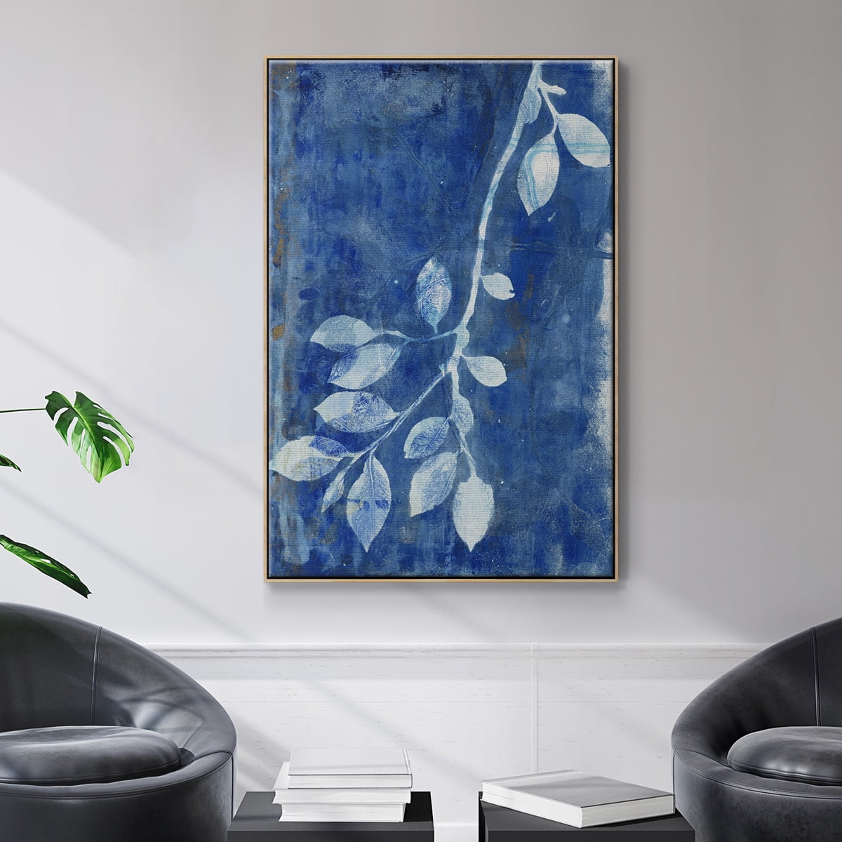Branching Out XIX Framed Premium Gallery Wrapped Canvas - Ready to Hang - 27 x 41 - Natural Wood Floating Frame