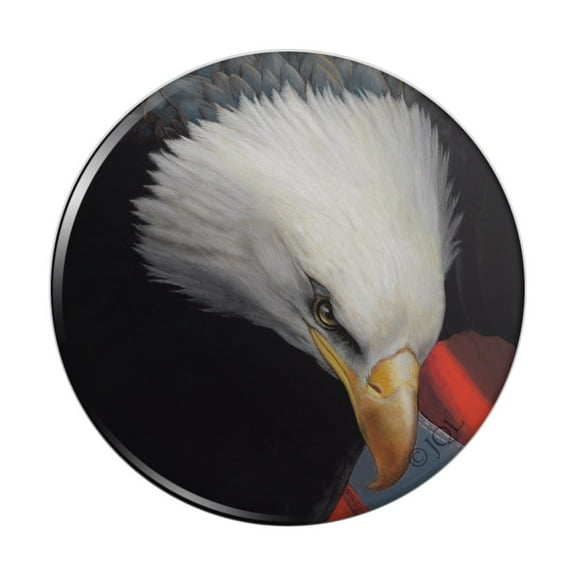 American Flag Bald Eagle Forever Free Kitchen Refrigerator Locker Button Magnet