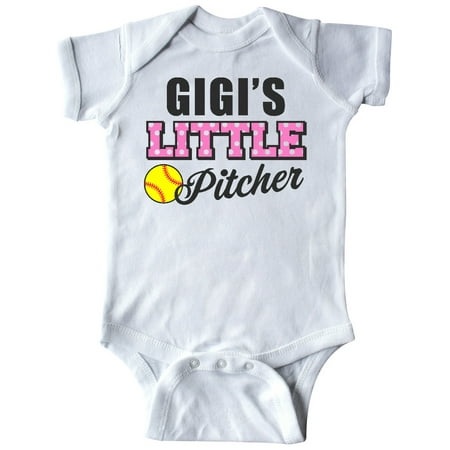 

Inktastic Gigis Little Pitcher Softball Gift Baby Girl Bodysuit